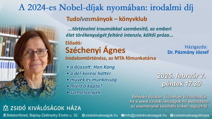 Tudolvasmányok A 2024 Es Nobel Díjak Nyomában Irodalmi Díj 2025.02.07 Tv