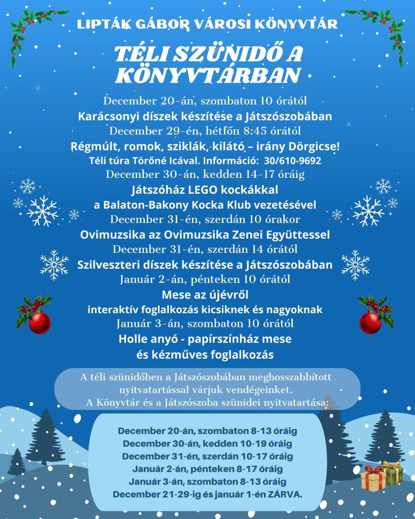 Téli Szünidő A Könyvtárban (vásznak (Álló)) Másolata